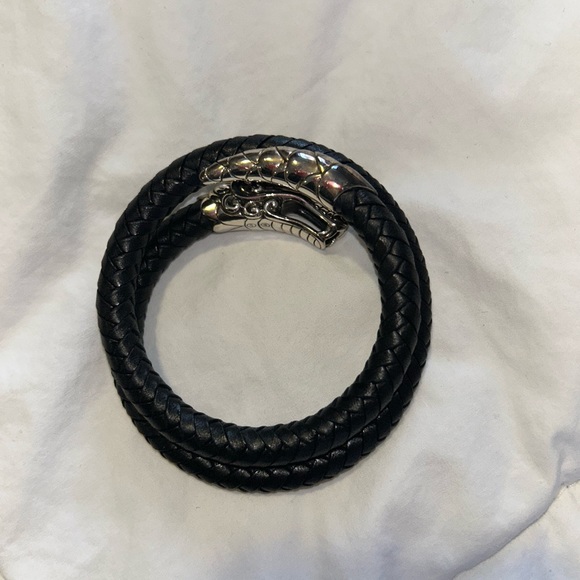John Hardy Legends Naga Leather Coil Bracelet - Picture 8 of 15